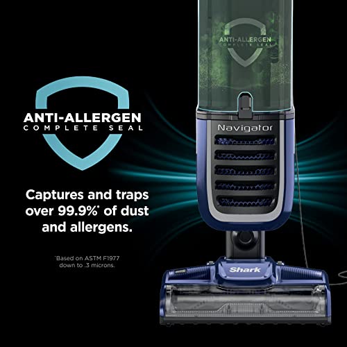 Shark NV151 Navigator Swivel Pro Complete Upright Vacuum with HEPA Filtration, Swivel Steering, Pet Power Brush, Crevice Tool & Upholstery Tool