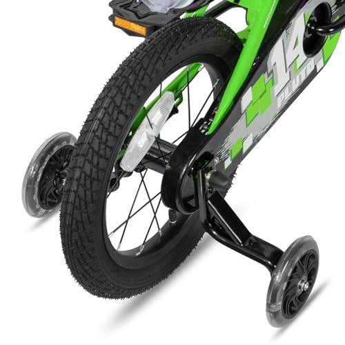 JOYSTAR Pluto Kids Bike 12 14 16 18 20 Inch Children's Bicycle for Boys Girls Age 3-12 Years, Kids' Bicycles with Light Up Training Wheels