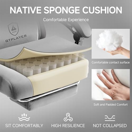 GTPLAYER Office Chair, Gaming Computer Desk Fabric Chair with Footrest