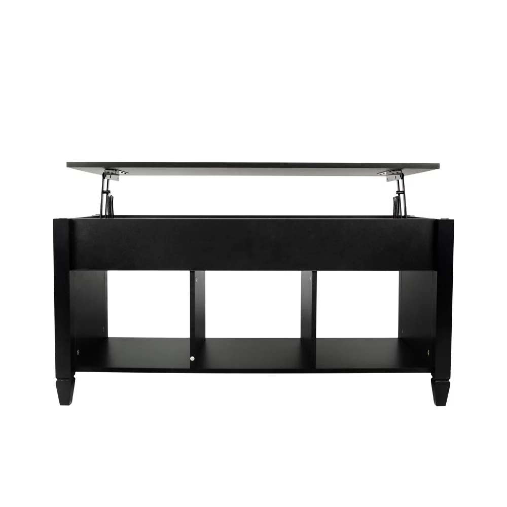 Veryke Lift Top Coffee Table, Coffee Table with Hidden Storage Compartment & Shelf, Solid Wood Storage Coffee Table for Living Room, Dining Room