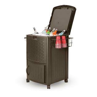 Suncast Chest Cooler 77 qt. 4-Wheel Casters Leak-Stain Resistant Styrofoam
