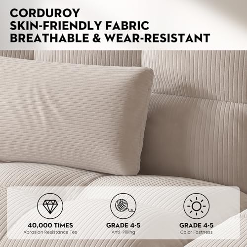COMHOMA Convertible Futon Sofa Bed, 68″Fabric Futon Couch with Adjustable Backrest, Folding Futon Sleeper Recliner for Living Room Furniture (Black)