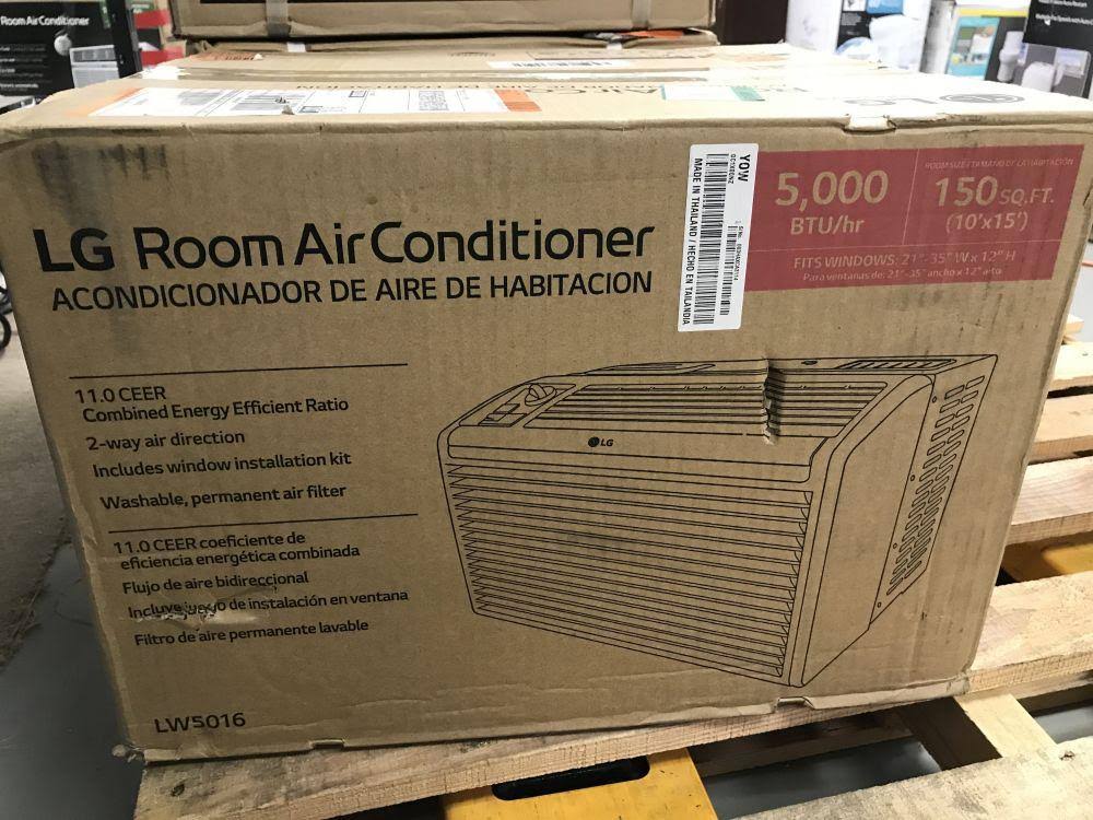 LG 5,000 BTU Window Air Conditioner with Manual Controls, White LW5016