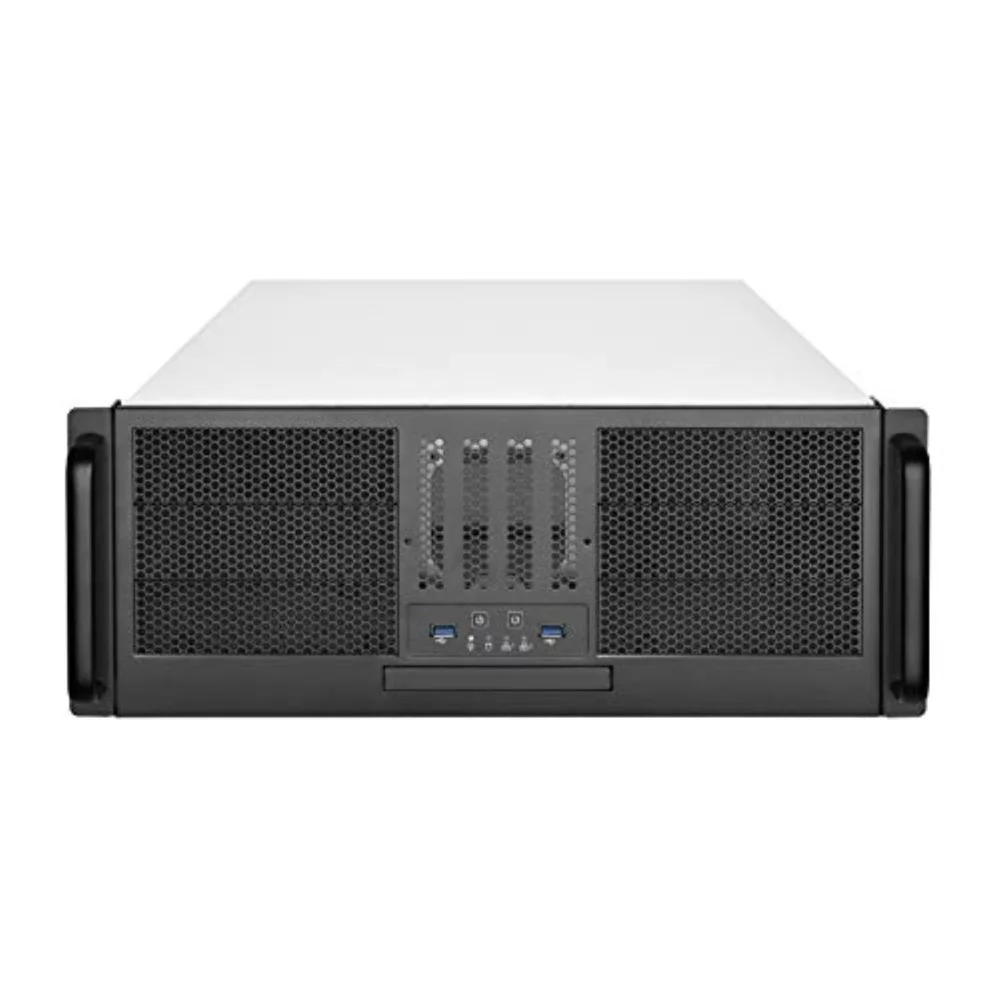 4U rackmount server chassis with 6x 5.25" drive bays, 4 x 3.5",2X2.5 in the bottom, 1 x 2.5(support up to 9.5mm) or 1xSlim ODD(12.7mm)