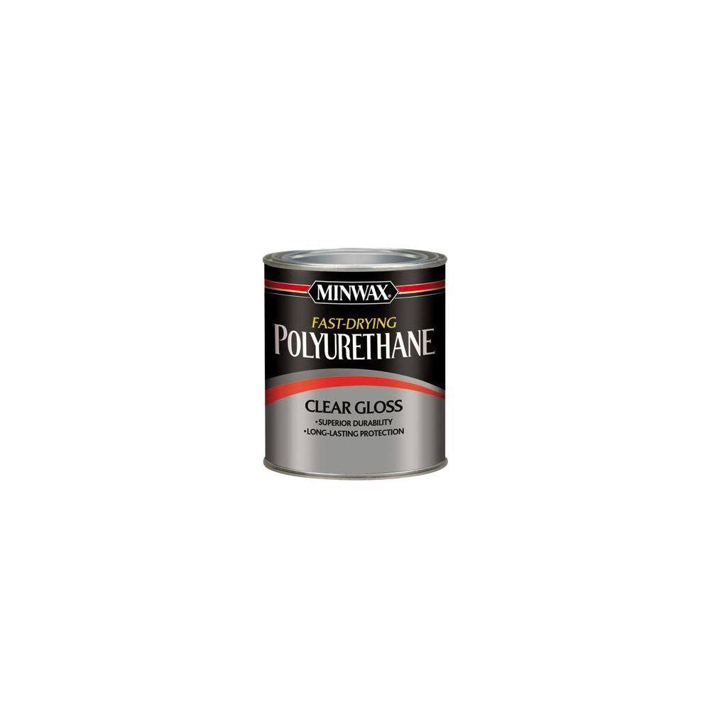 Minwax 8 oz. Clear Gloss Fast-Drying Polyurethane Interior Wood Protective Finish (4-Pack)