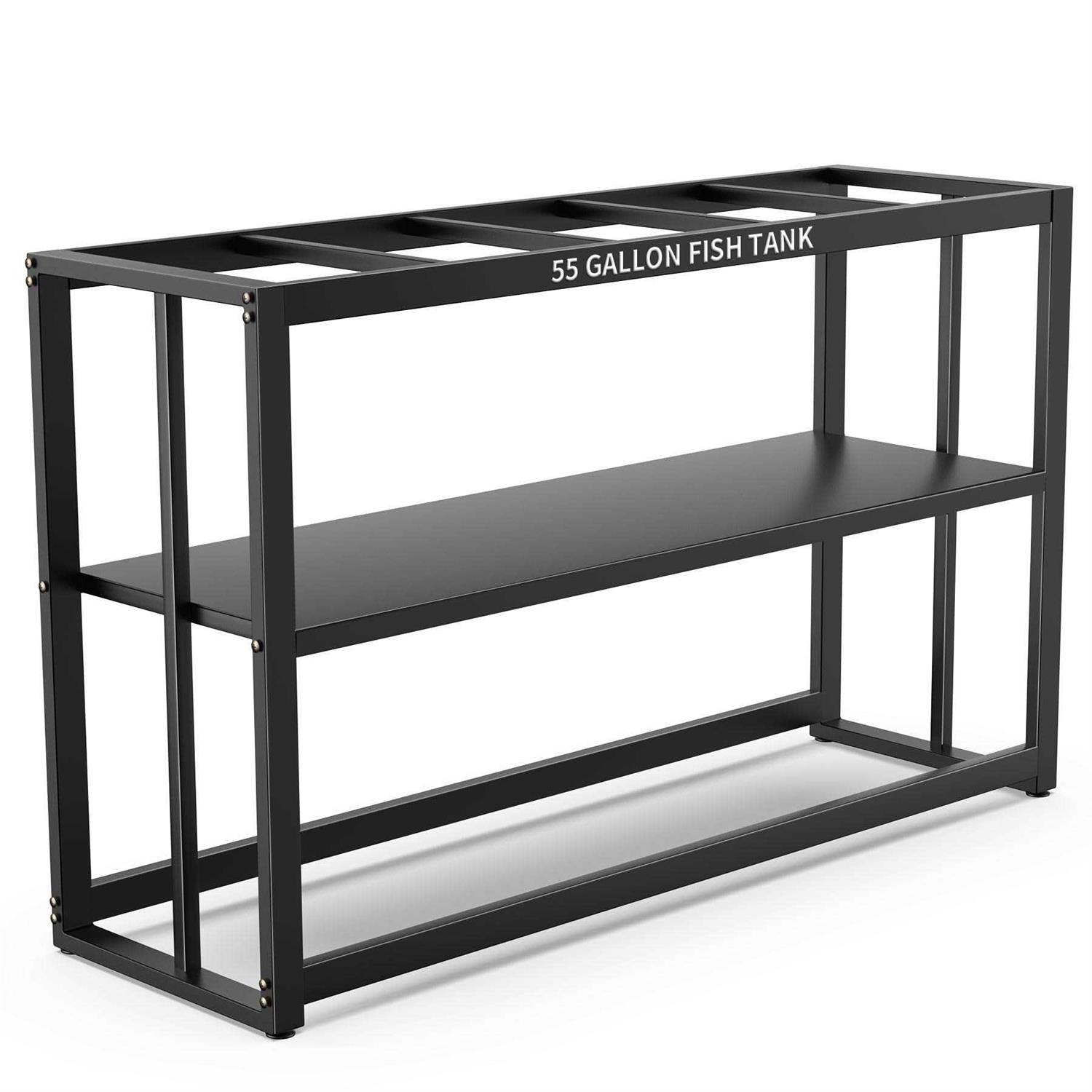 Akenow 55-75 Gallon Fish Tank Stand with Storage Shelf, 48.5 x14.9 x 29.2 Inch Aquarium Stand, Turtle Tank, Reptile Terrariums and Breeder Tank