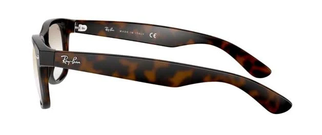 Ray-Ban RB2132F New Wayfarer Plastic Unisex Sunglasses, 710/Y0 Havana