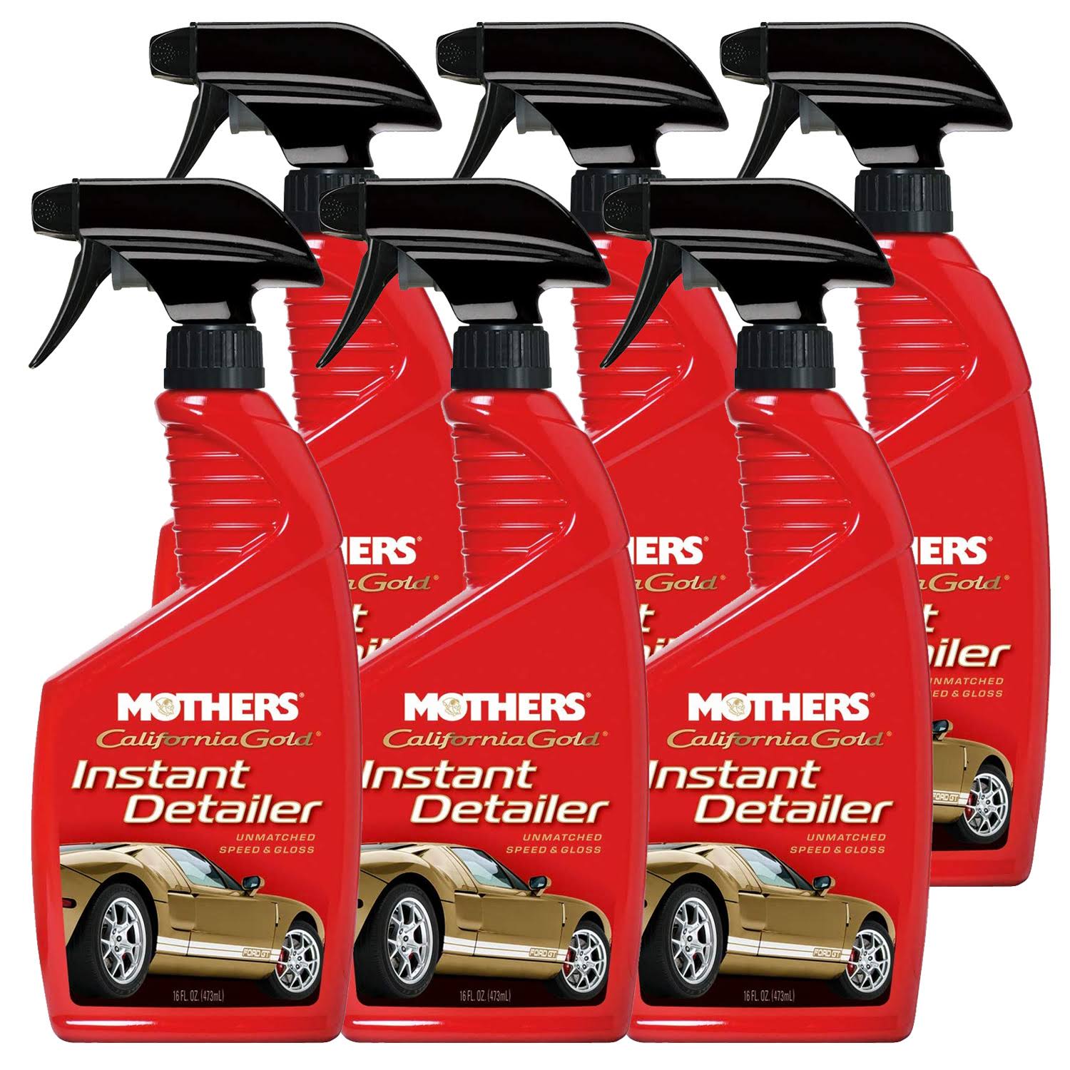 Mothers Instant Detailer Spray Exterior Car Detailer, 16 oz. (6-Pack)