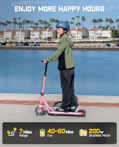 FanttikRide T9 Electric Scooter for Kids 4.3-5.6 ft, 7/10/12 MPH, LED Battery Level, Height Adjustable and Foldable, Electric Scooter for Kids