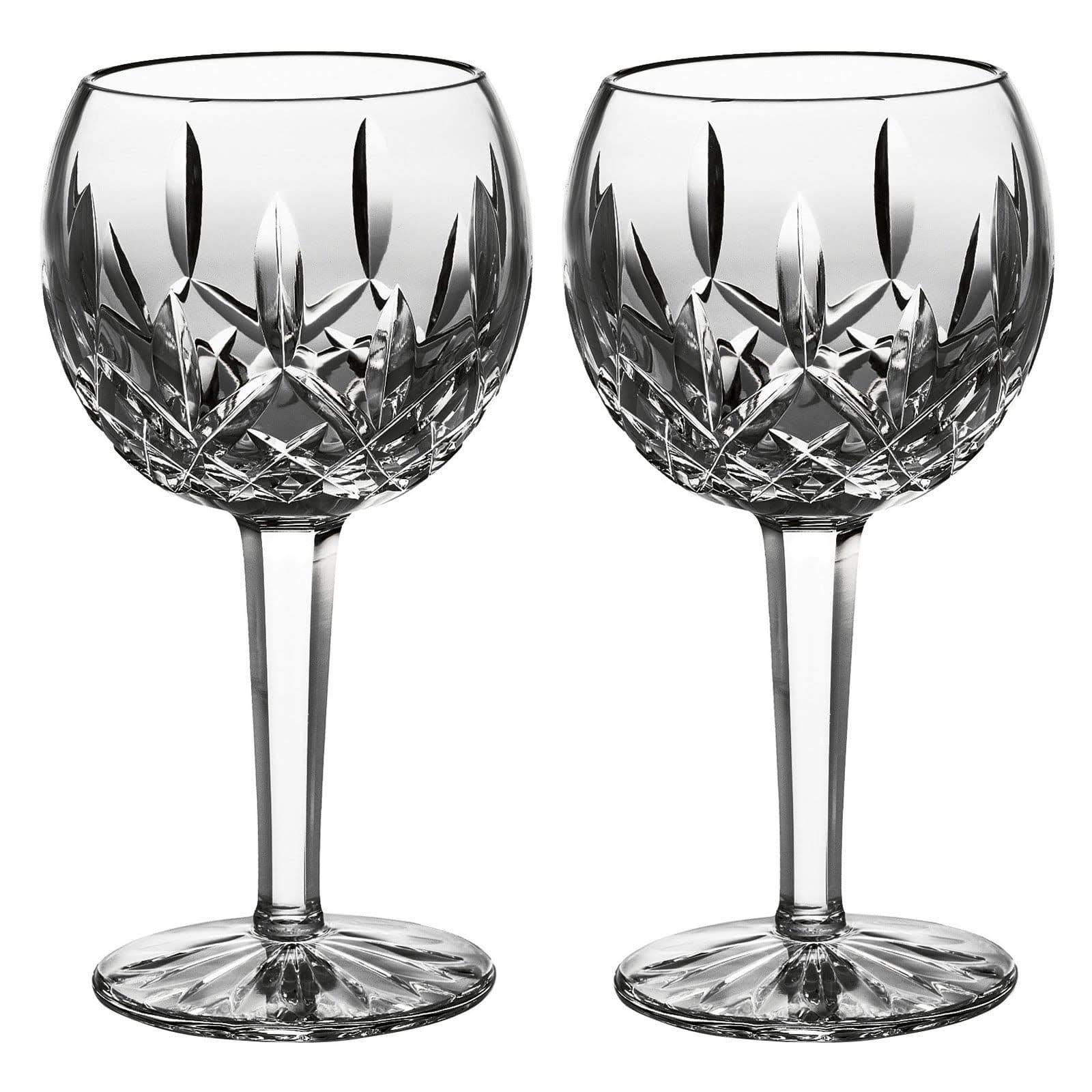 Waterford Crystal Lismore Diamond u0026 Wedge Cut Wine Glass, Clear, 8 oz - 2 count
