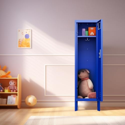 Metal Cabinet Home Office Storage,Lockers,Lockable Employees Metal Locker with Door,54" Height Steel Locker,Lockable Steel Locker for Gym,School,Home
