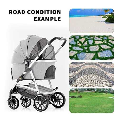 Kenyone Pet Stroller 3 in 1 Dog Stroller for Medium Small Size Dogs - Pet Supplies online store