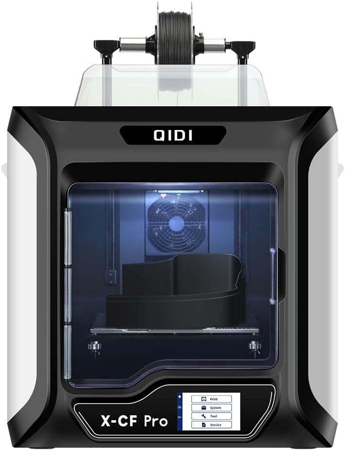 R QIDI TECHNOLOGY X-CF Pro Industrial Grade 3D Printer,Specially Developed for Printing Carbon Fiber&Nylon with QIDI Fast Slicer, Automatic Leveling