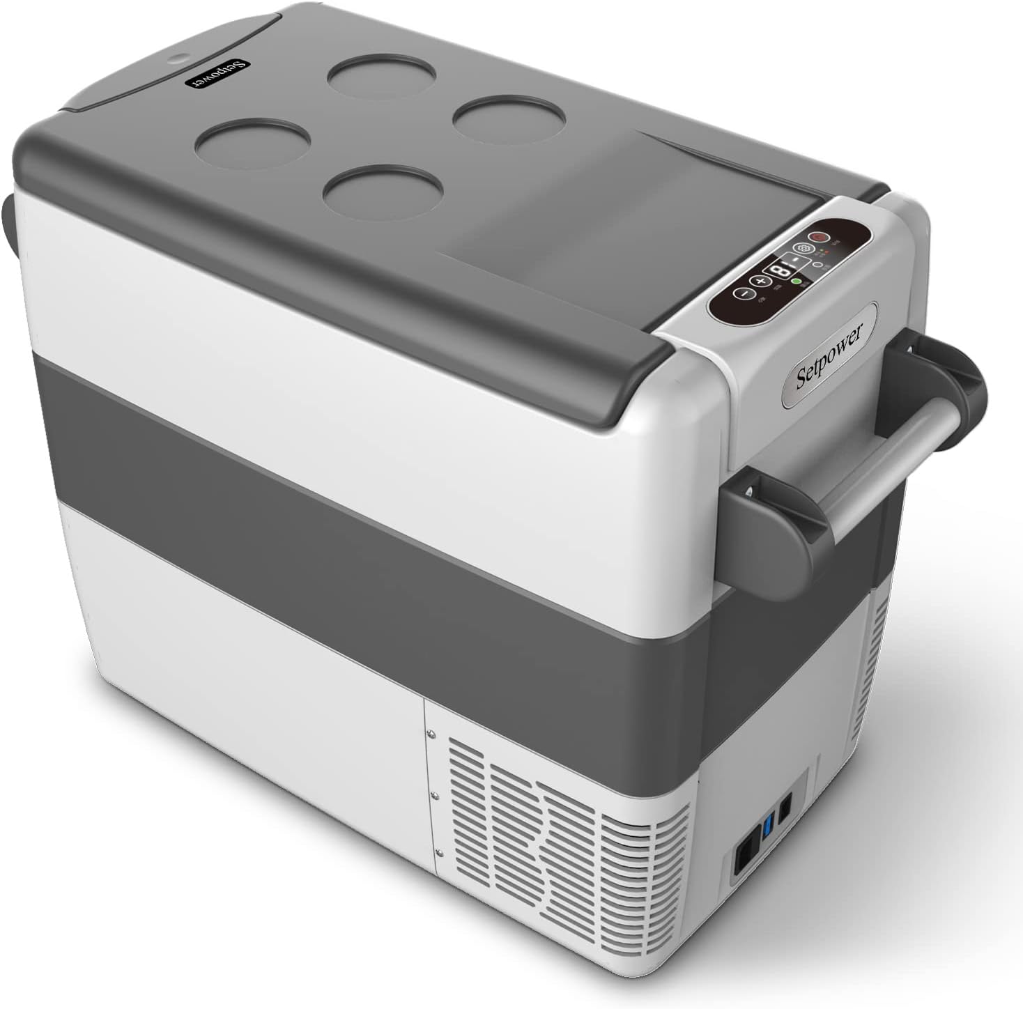 SetPower AJ50 Portable Refrigerator, Car Refrigerator, Portable Fridge Freezer, 12 volt Cooler, Car Fridge, Compact Refrigerator with 3-YEAR Warranty