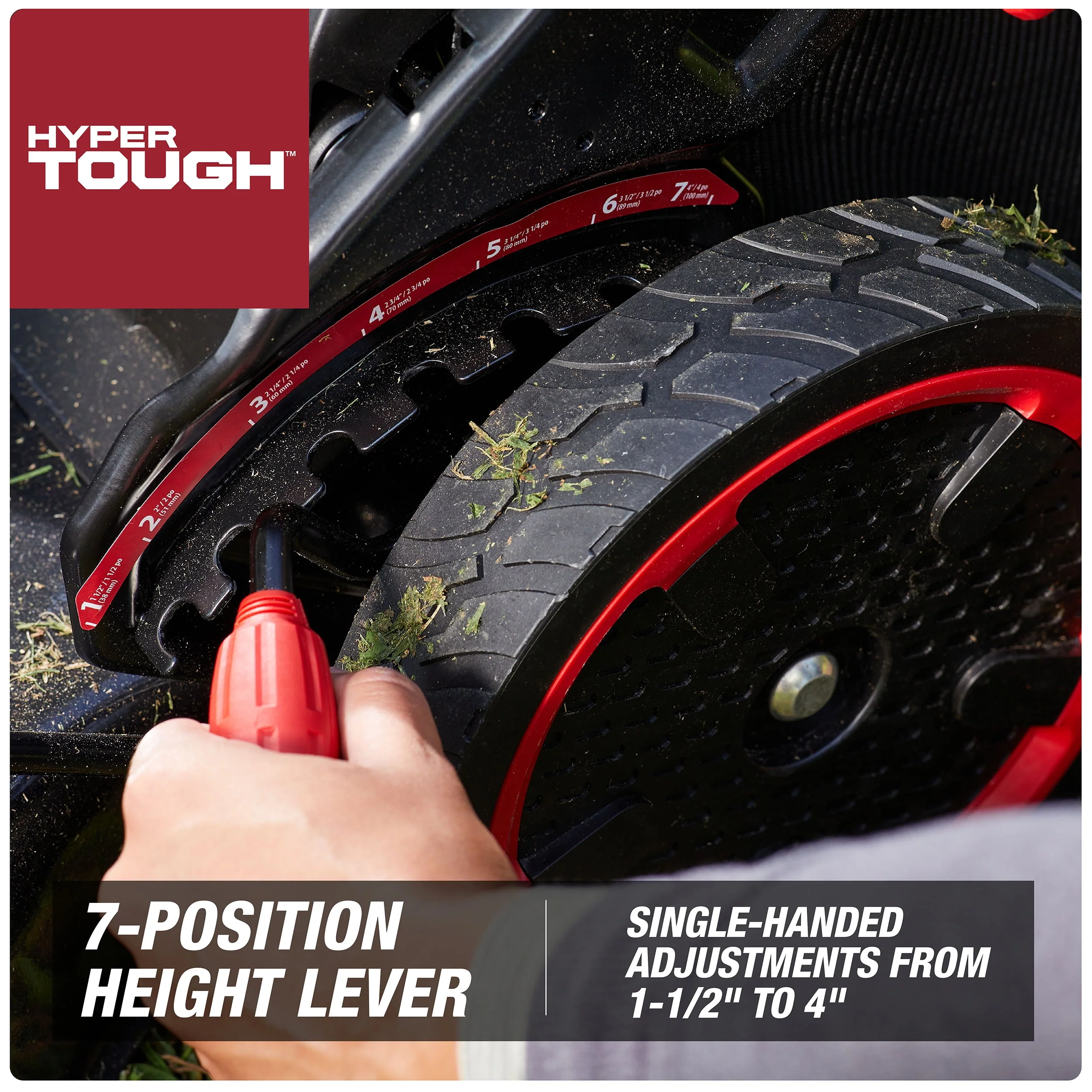 Hyper Tough 20 13A Corded Electric Push Walk-behind Lawn Mower, Bag collection, Mulching, Side-discharging