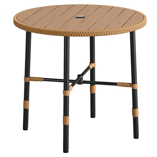 YITAHOME 5 Pieces Outdoor Patio Dining Table Chair Set,Wicker Patio Dining Set,Outdoor Rattan Dining Table Set for Patio, Backyard, Balcony