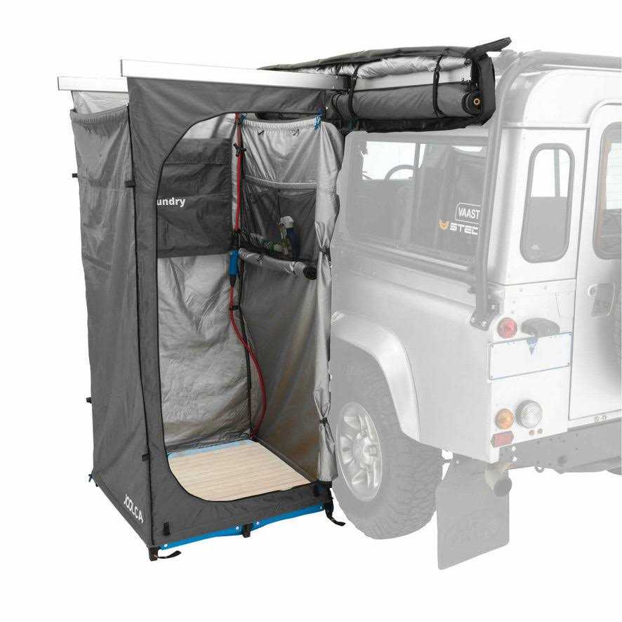 Joolca ENSUITE Mounted Double Overlanding Two-Room Shower Tent - Sports Supplies Online Store