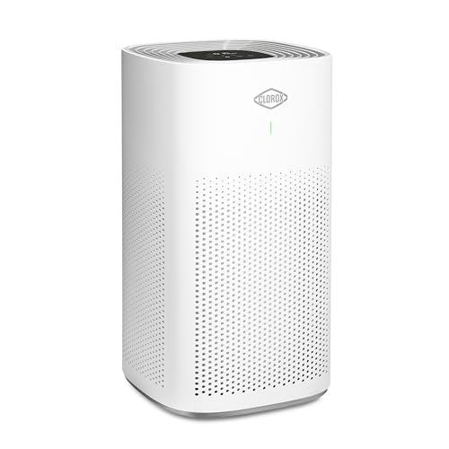 Clorox Air Purifiers for Home, True HEPA Filter, XL Rooms up to 2,220 sq ft, Removes 99.9% of Mold, Viruses, Wildfire Smoke, Allergens, Pet Allergies