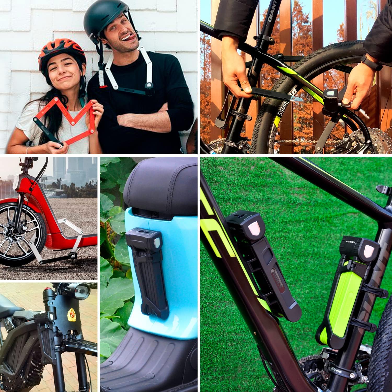 RBRL Compact Folding Bike Lock - Bike Locks Heavy Duty Anti Theft- High Security Bicycle Lock