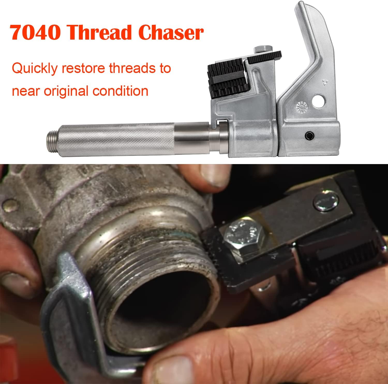 Camoo 7402 Universal Outside Thread Chaser Thread Repair Tool & 202817 Metric Die Set Replace to OTC 7402, 202817