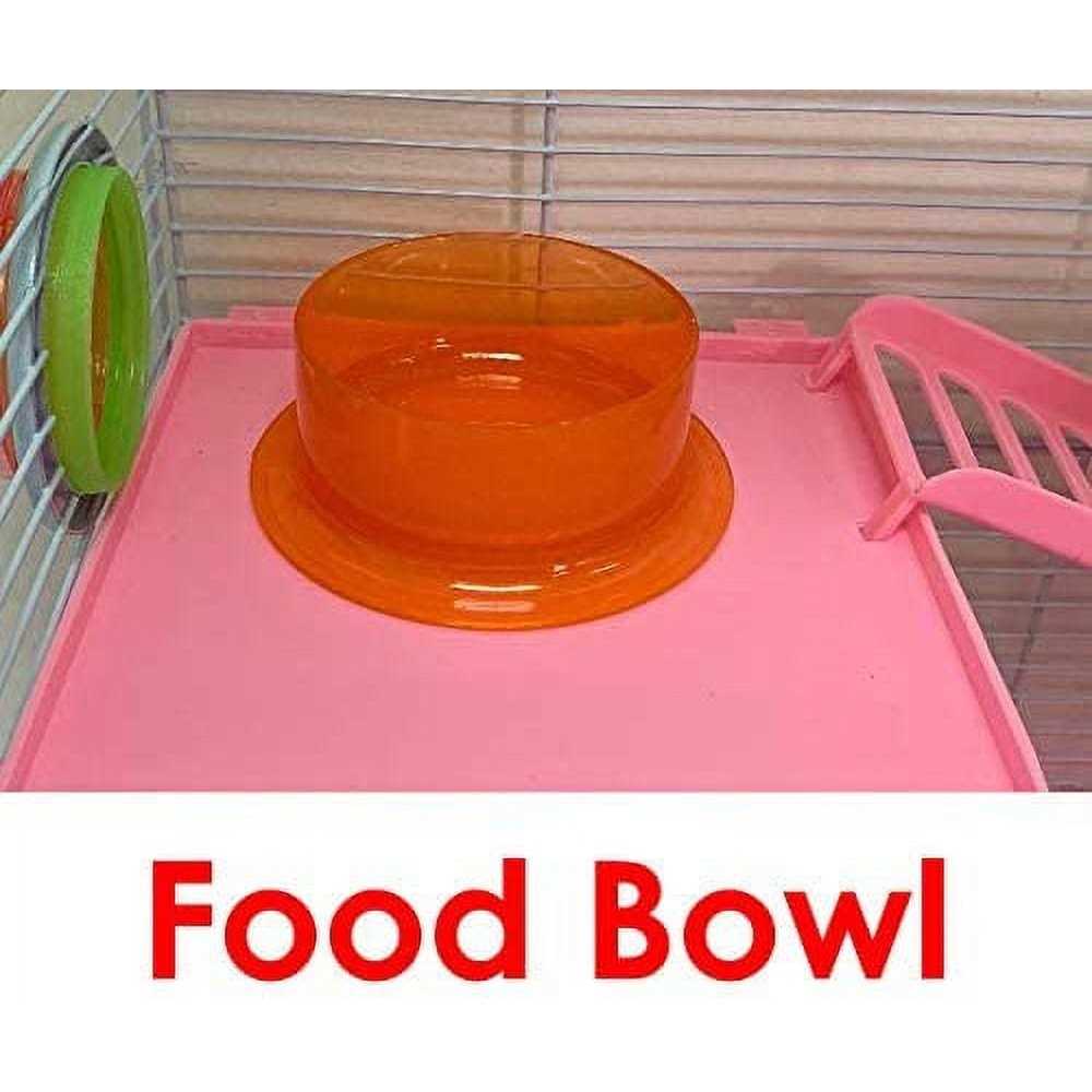 Mcage Pink Large 5-Levels Twin Tower Hamster Mouse Habitat Home House Critter Cage For Rodent Gerbil Mice Rat Wire Animal Cage With Long Crossover