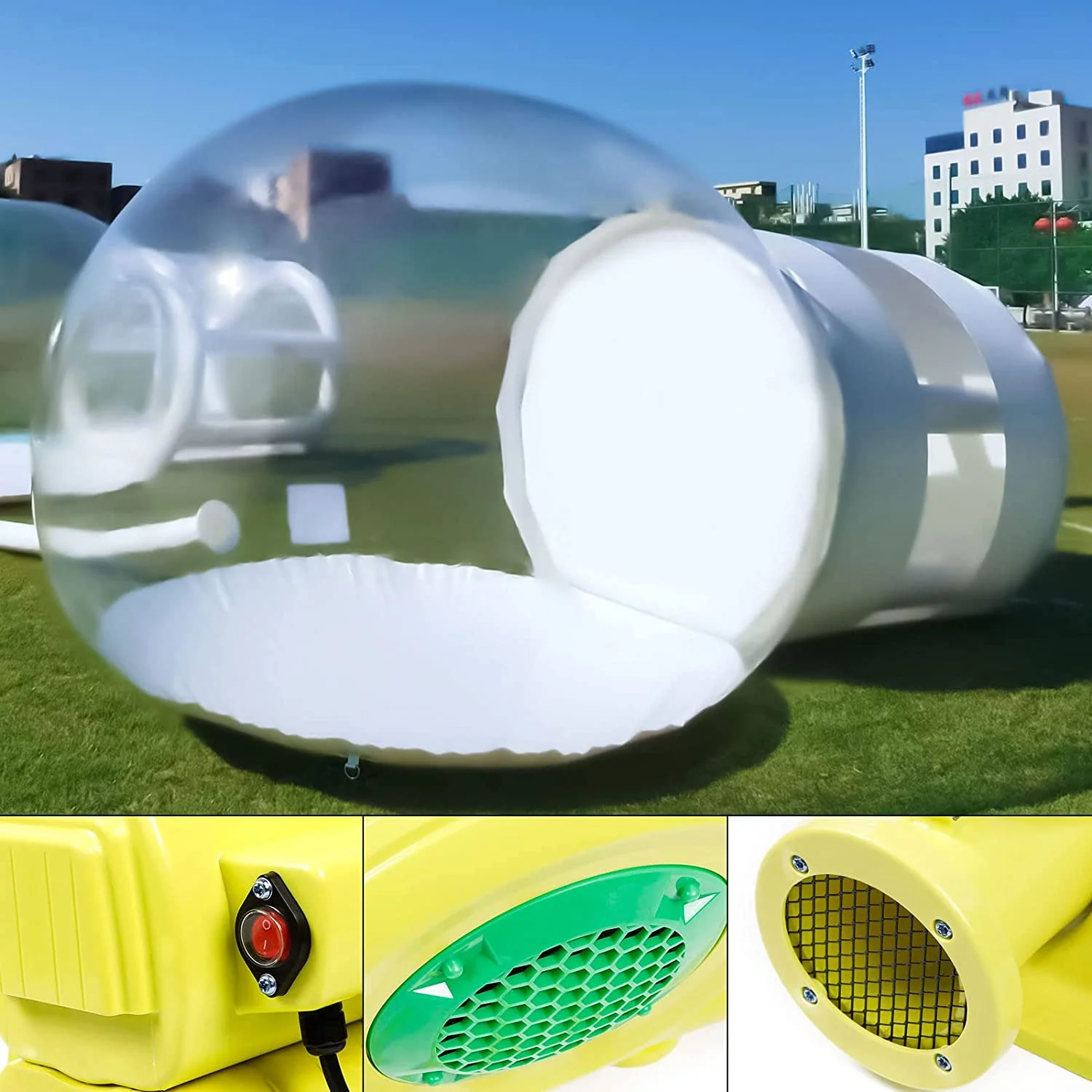 MONIPA Bubble Tent Inflatable Transparent Camping Tent with Blower Air Fort Bubble House Dome Camping House  for Indoor/Outdoor Family Backyard