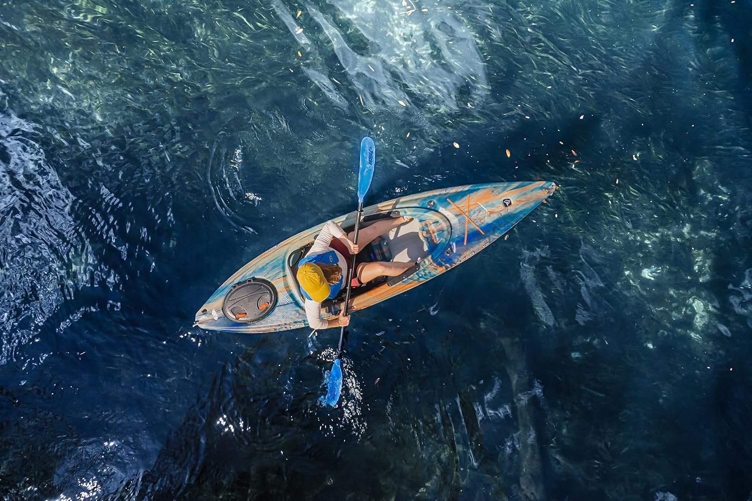 Pelican Argo 100XR - Premium Sit-in Recreational Kayak - Lightweight one Person Kayak - 10 ft - Cosmos