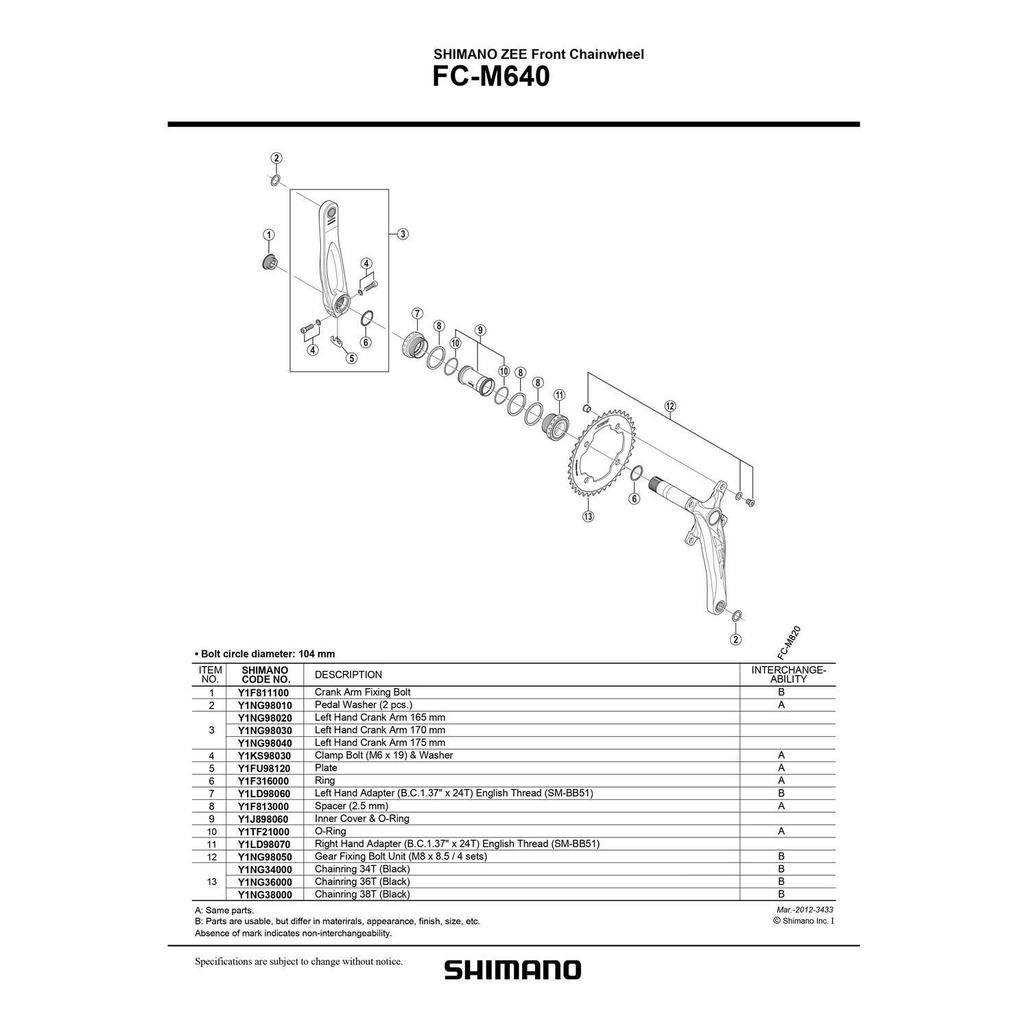 Shimano FC-M640 ZEE Crankset - Sports Supplies Online Store