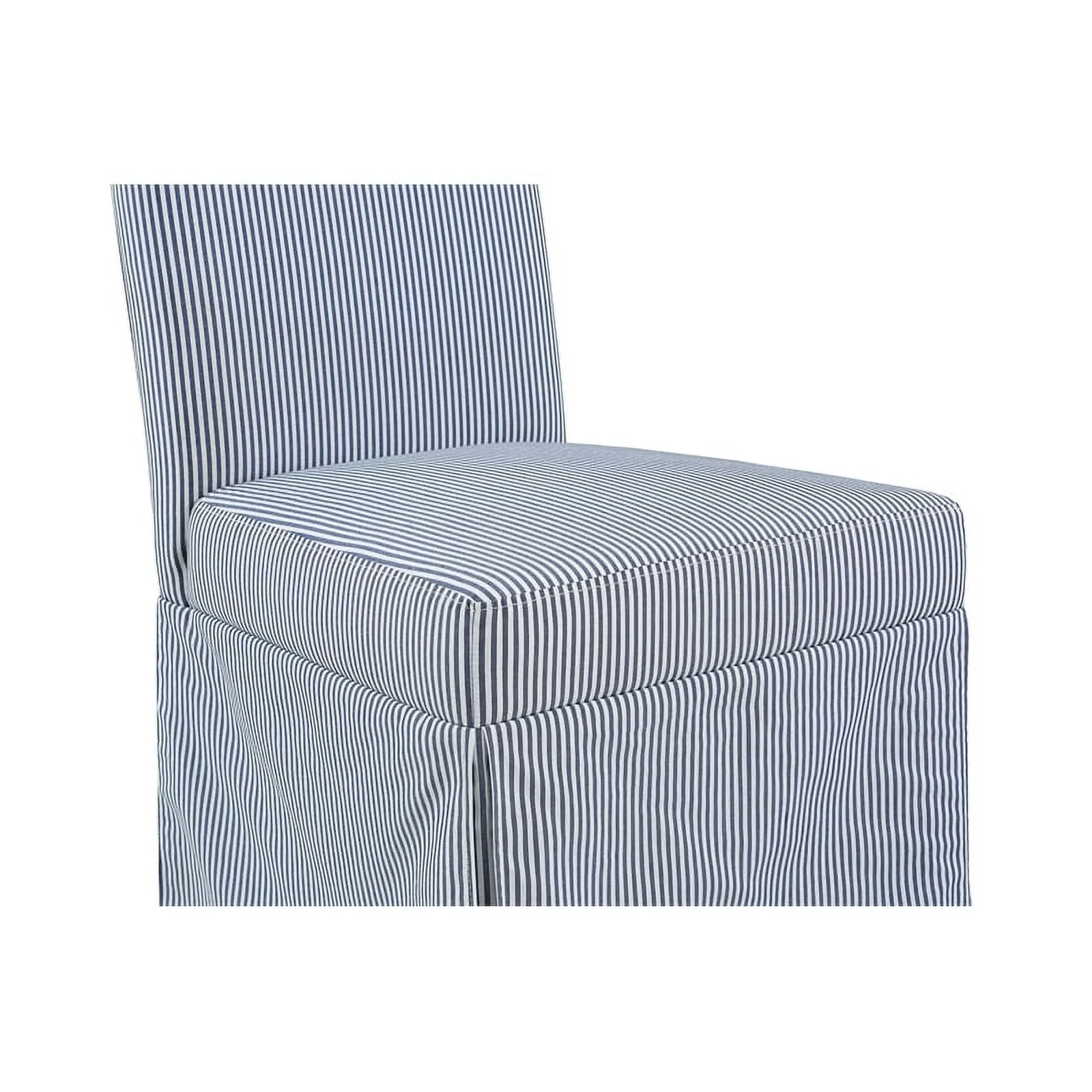 Adalynn Slipcover Dining Chair 2 Pack in Navy Stripe Fabric