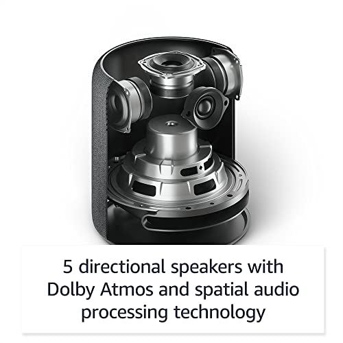Like-New Amazon Echo Studio (newest model), Our best-sounding Alexa speaker, Perfect for living rooms, family rooms, and other large spaces