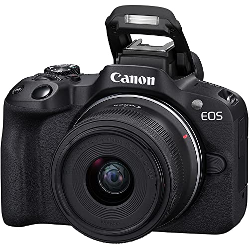 Canon EOS R50 Mirrorless Digital Camera Body Black with Canon RF-S 18-45mm f/4.5-6.3 is STM Lens 3 Lens Kit with 128GB Memory + 3pc Filter Kit + Case