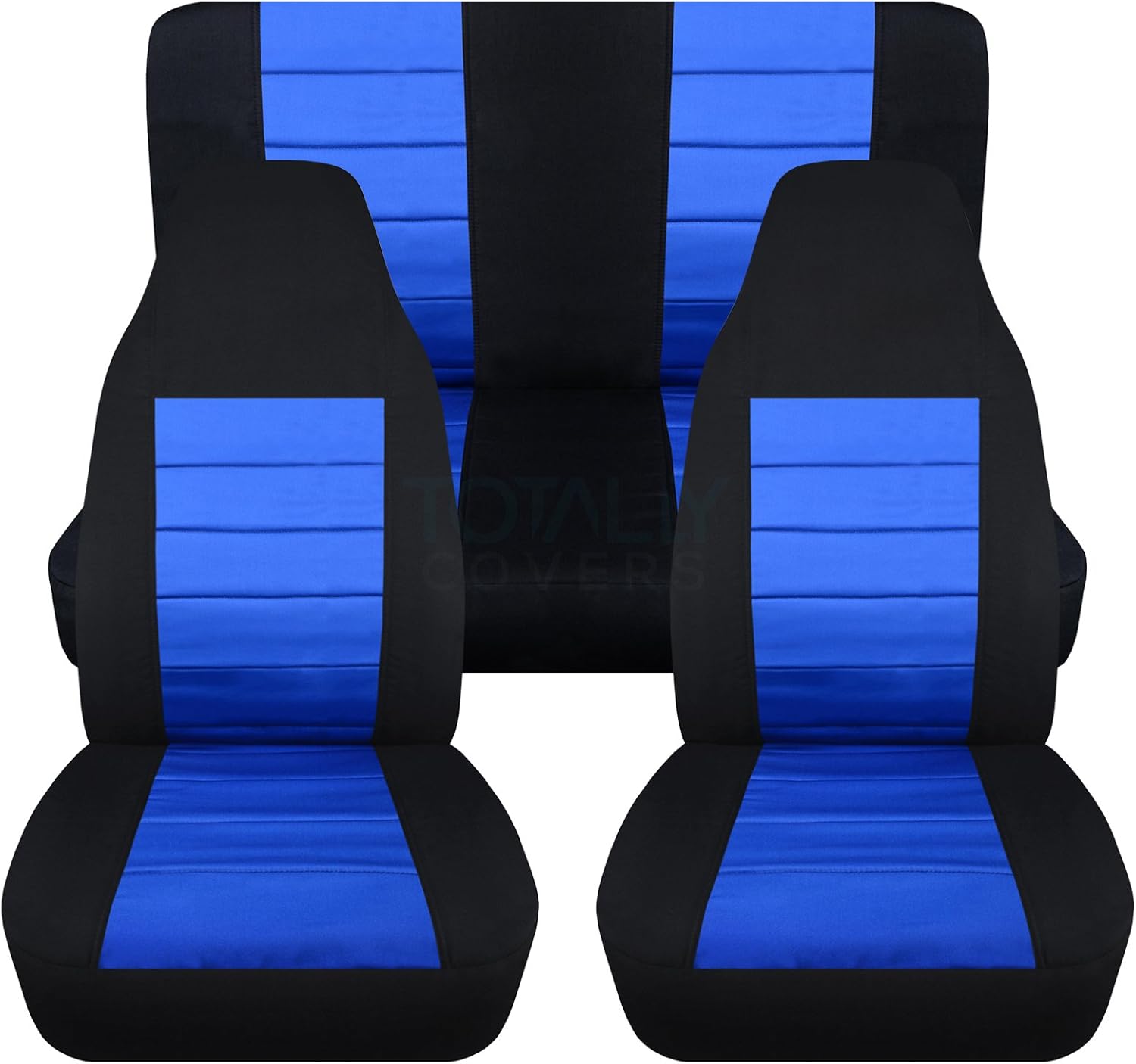 Totally Covers Compatible with 1997-2006 Jeep Wrangler TJ Seat Covers: Black & Yellow - Full Set: Front & Rear (23 Colors) 2-Door Complete Back Bench