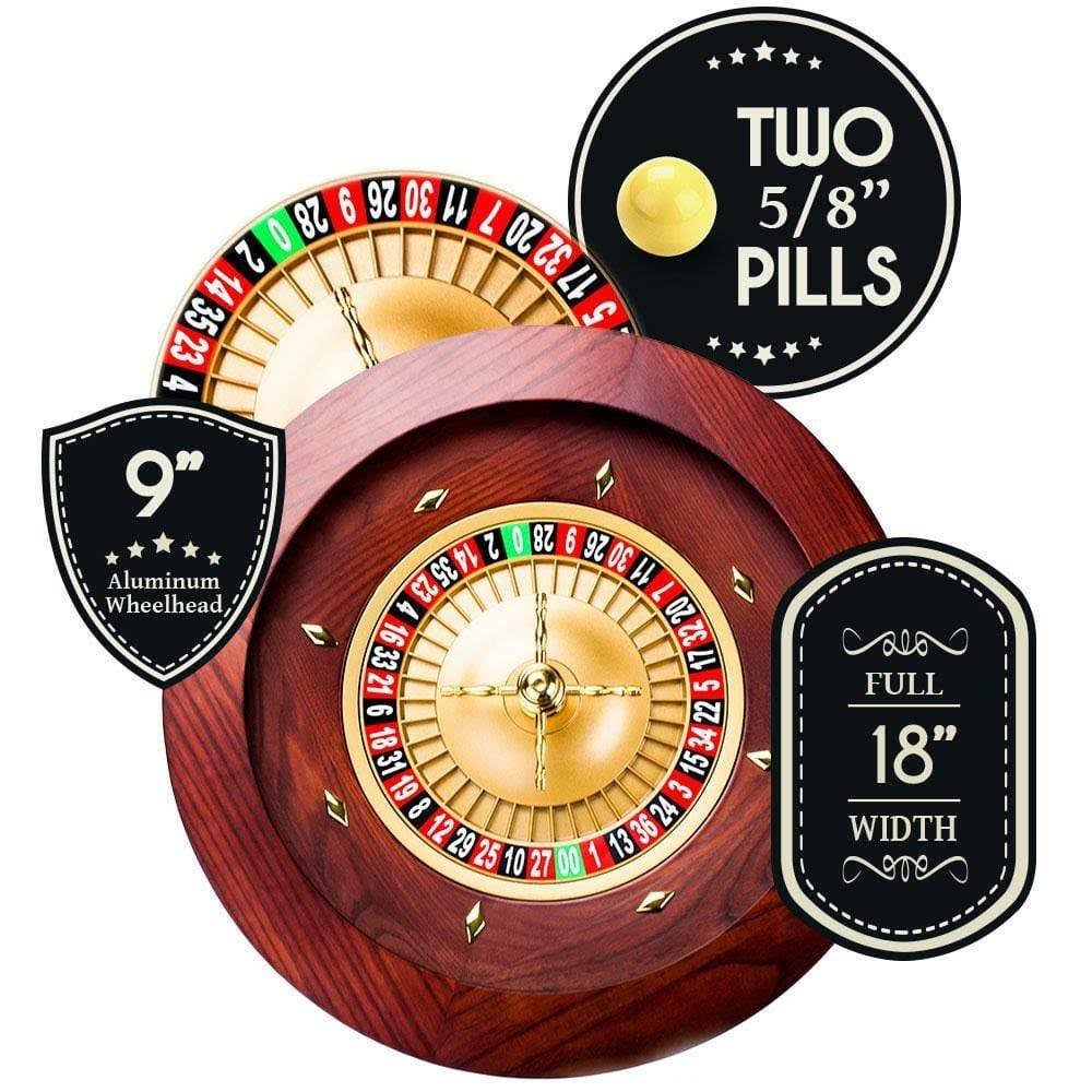Brybelly 18x22 Casino Grade Deluxe Wooden Roulette Wheel