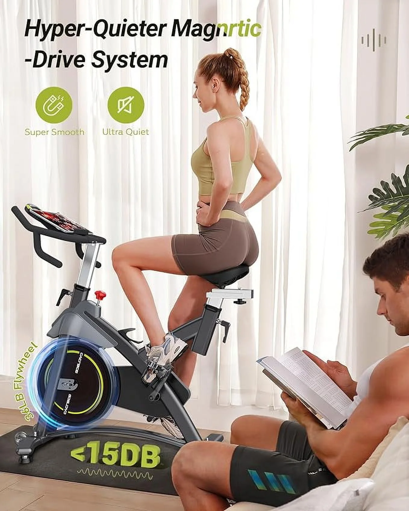 Cyclace PRO Magnetic Exercise Bike 003C 350lbs Indoor Cycling Bike Stationary Bike With Tablet Holder, Indoor Bike for Home Exercise