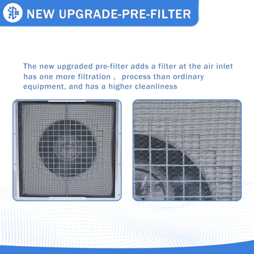 HEPA H14 Filtration Laminar Flow Hood（Include HEPA Filter）,FFU,Updated Fan Filter Unit, Laminar Air Flow Hood (22.6”x22.6”110V)