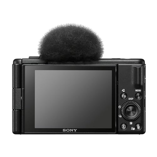 Sony ZV-1F Vlog Camera for Content Creators and Vloggers (Black) Bundle with 128GB SD Card and Compact Camera Case (3 Items)