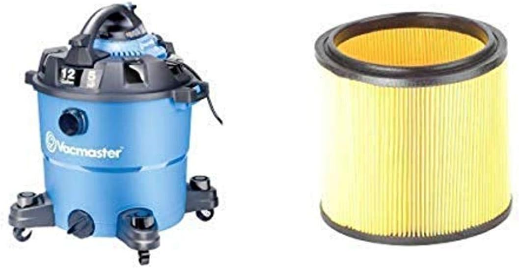 Vacmaster 12 Gallon Wet/Dry Vac with Detachable Blower and Cartridge Filter