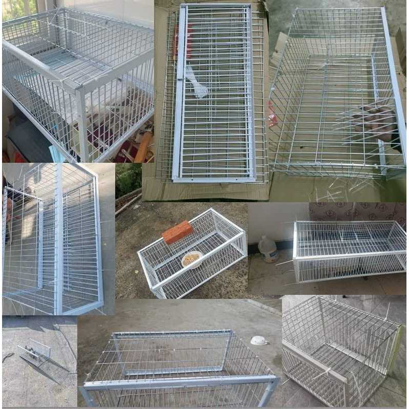 Big Foldable Galvanised Pigeon Dove Bird Trap Cage Feral Pigeon Humane Way with The one-Way Entrance Trapping Pigeons Doves in Cages 1