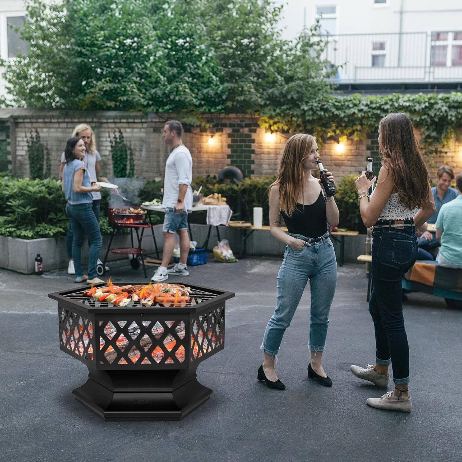 Bonnlo Portable Fire Pit 24''