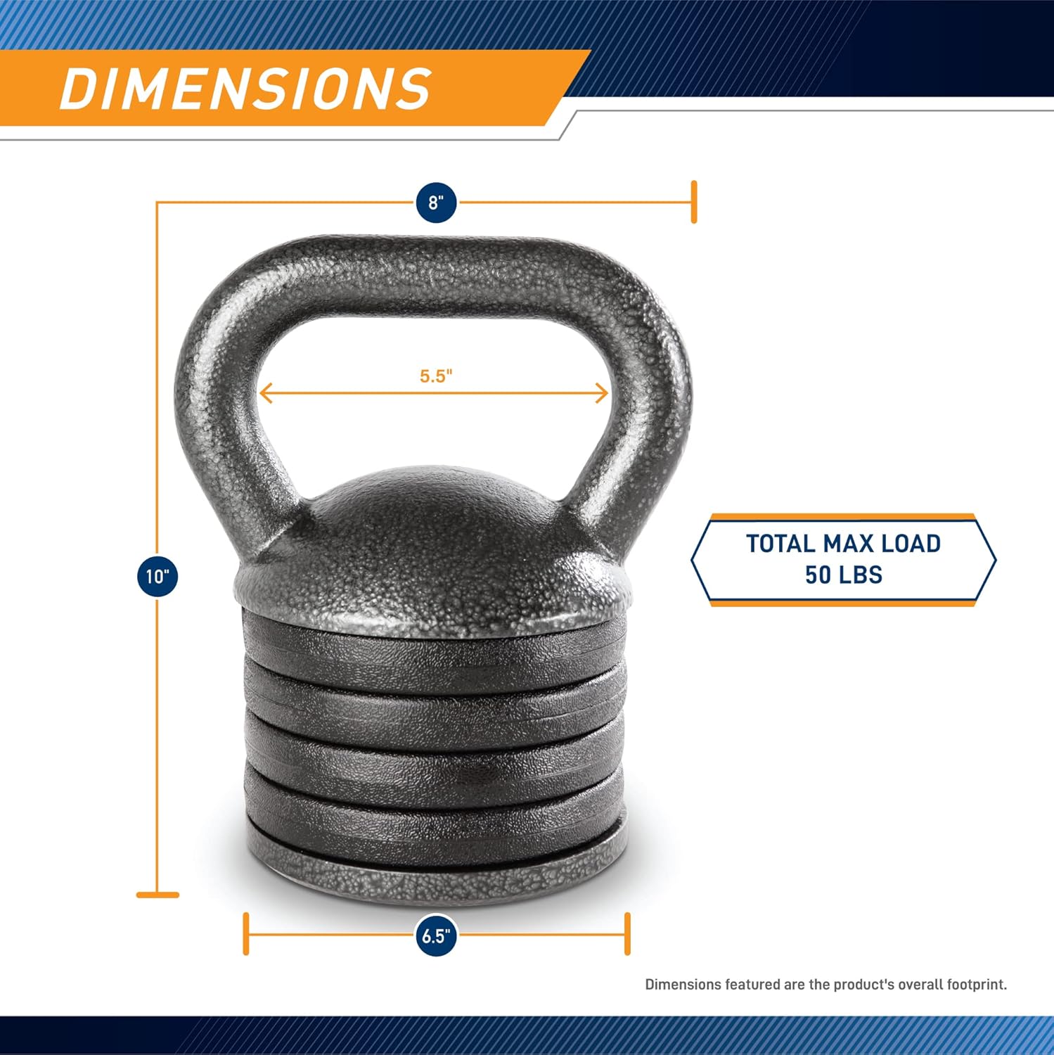 Apex Adjustable Heavy-Duty Exercise Kettlebell Weight Set Strength Training and Weightlifting Equipment for Home Gyms APKB-5009, Grey Pack of 2