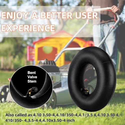 2 Pack 4.80/4.00-8 Heavy Duty Replacement Tire Tube 4.80-8 Tire Inner Tubes For Wheelbarrow wheel barrow Garden Carts Lawn Mowers Tillers Unicycles