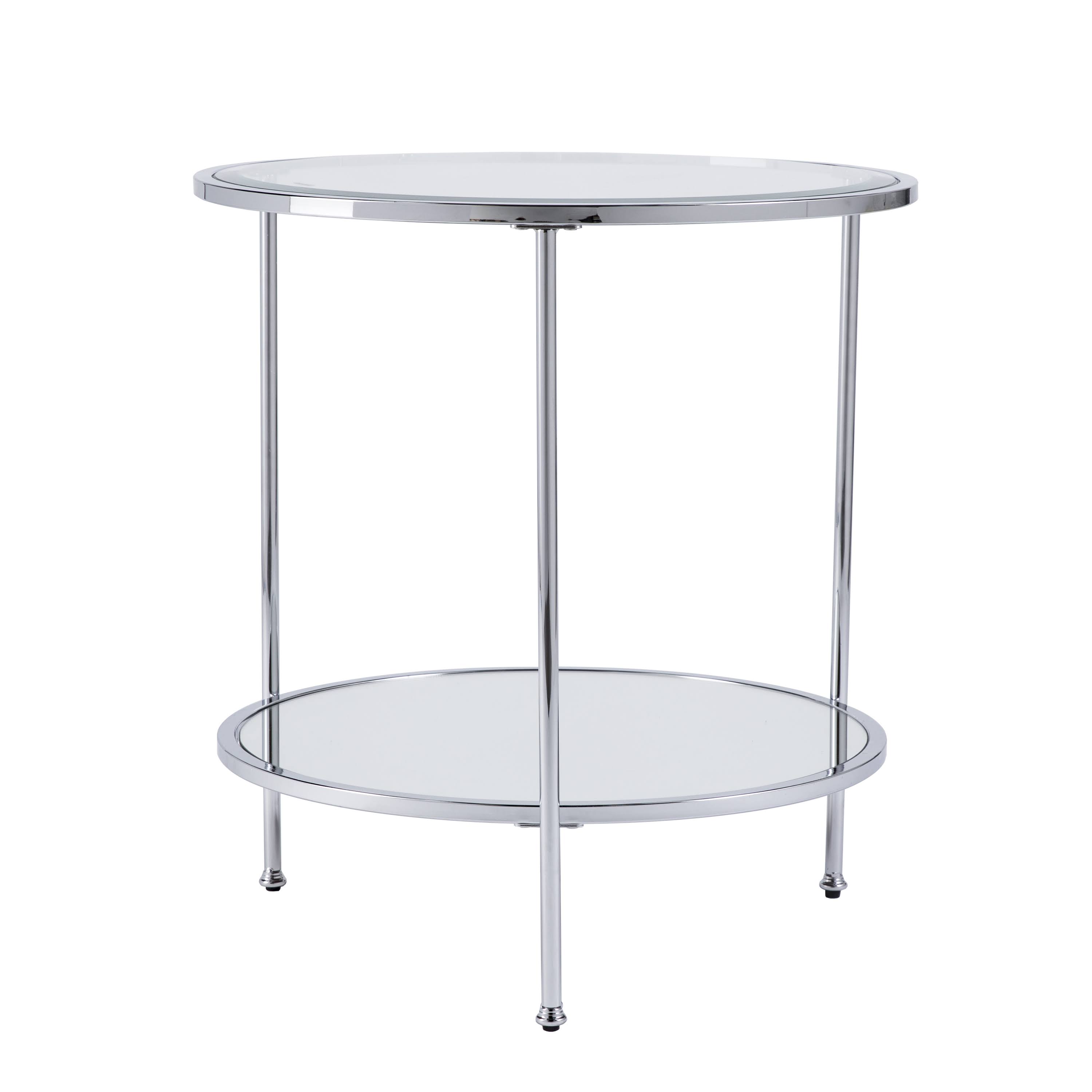 Southern Enterprises Risa End Table in Chrome