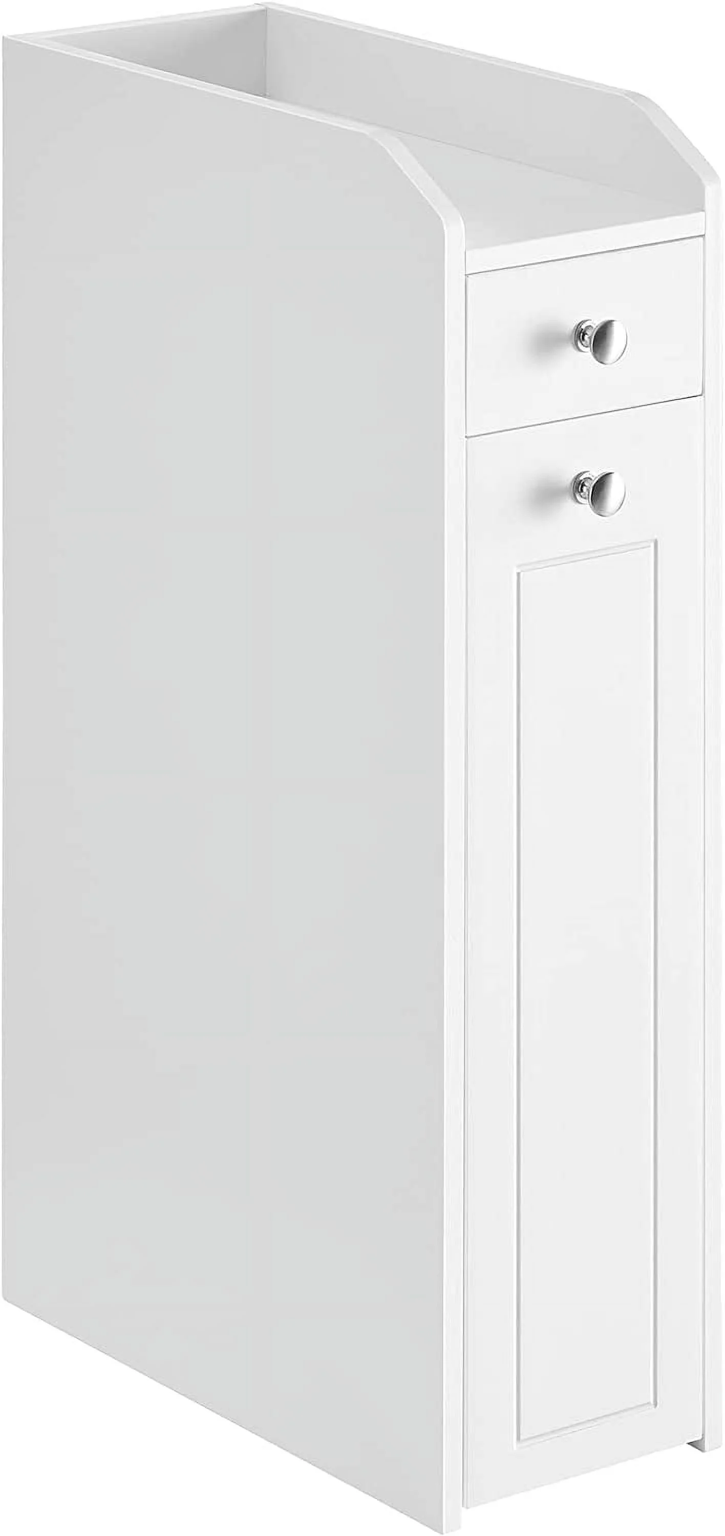 WANHUI Small Bathroom Storage Cabinet, Slim Bathroom Storage Organizer, Toilet Paper Holder with Storage
