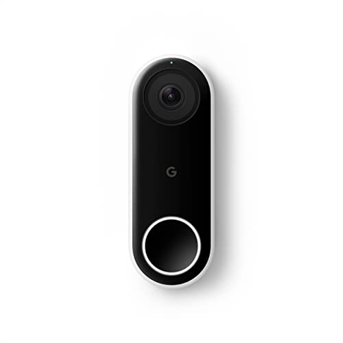 Google Nest Doorbell (Wired) - Formerly Nest Hello - Video Doorbell with 24/7 Streaming - Smart Doorbell Camera for Home with HDR Video