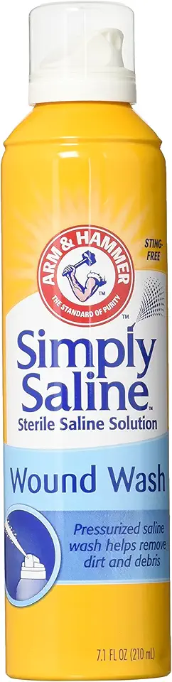 Arm & Hammer Simply Saline Wound Wash Helps Remove Dirt and Debris,7.4 Ounce (Pack of 4) - Kansas Nuitrition - HNZSDS