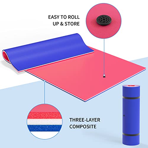 Oversized Lily Pad Floating Mat, 3 Layer 7'/9'/12'/18' Floating Water Mat,Ocean, Beach, River, Pool, Floating Mat for Water Recreation and Relaxing