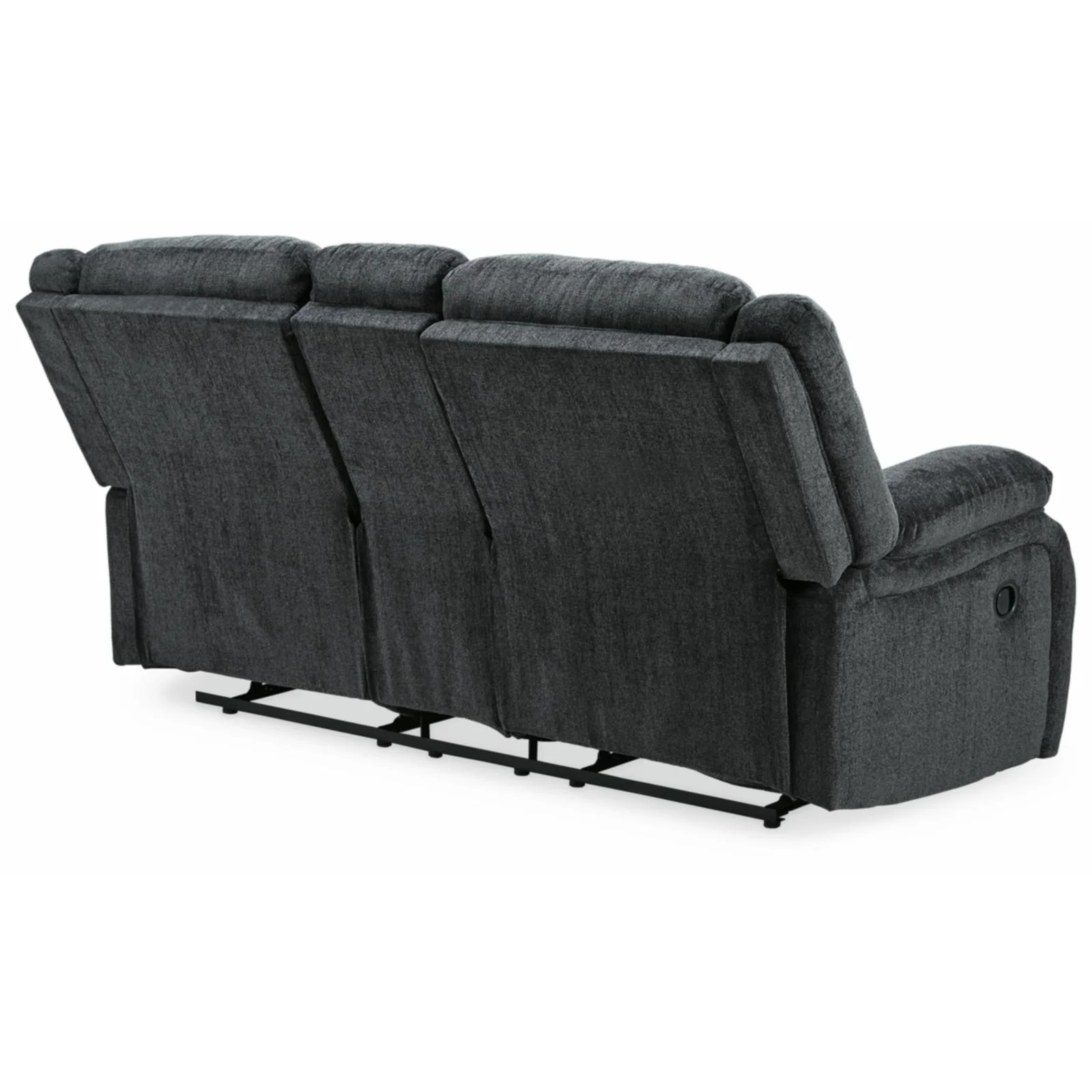 Signature Design by Ashley Draycoll Reclining Loveseat with Console in Slate