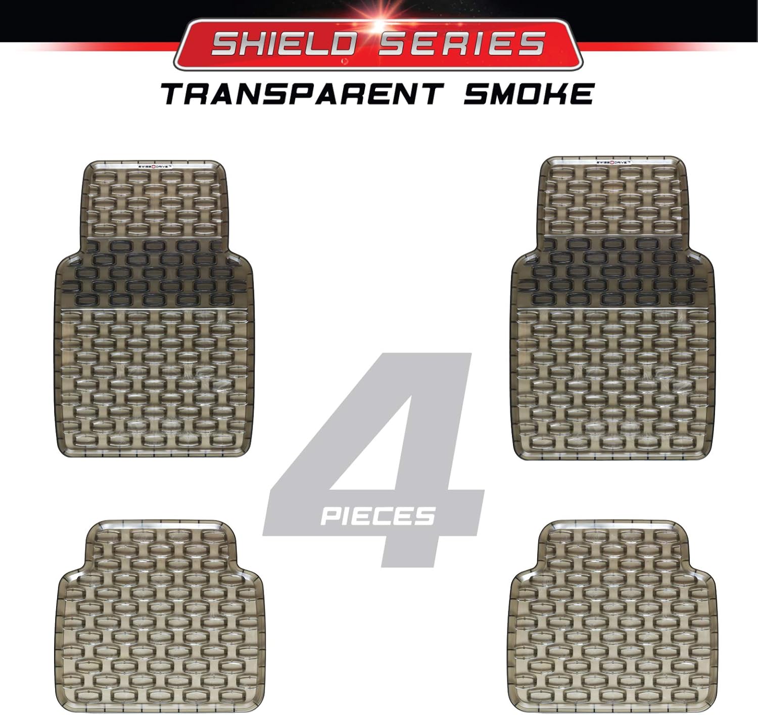 Swiss Drive Rubber Car Mats 4 pcs Shield Car Floor Mats Rubber Front Rear PVC Rubber Floor Mats for Cars SUV Van Truck – All-Weather Protection Mats