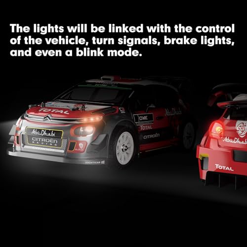 Hyper GO 14303 1/14 Citroen C3 Fast RC Cars for Adults, Max 40mph Brushless RC Drift Car with Gyro, 4WD RTR High Speed RC Rally Car