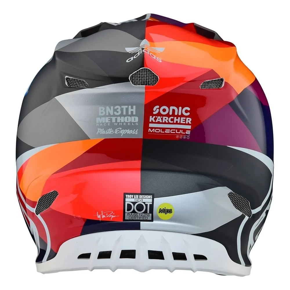 Troy Lee Designs Red/Yellow Jet SE4 Composite Helmet